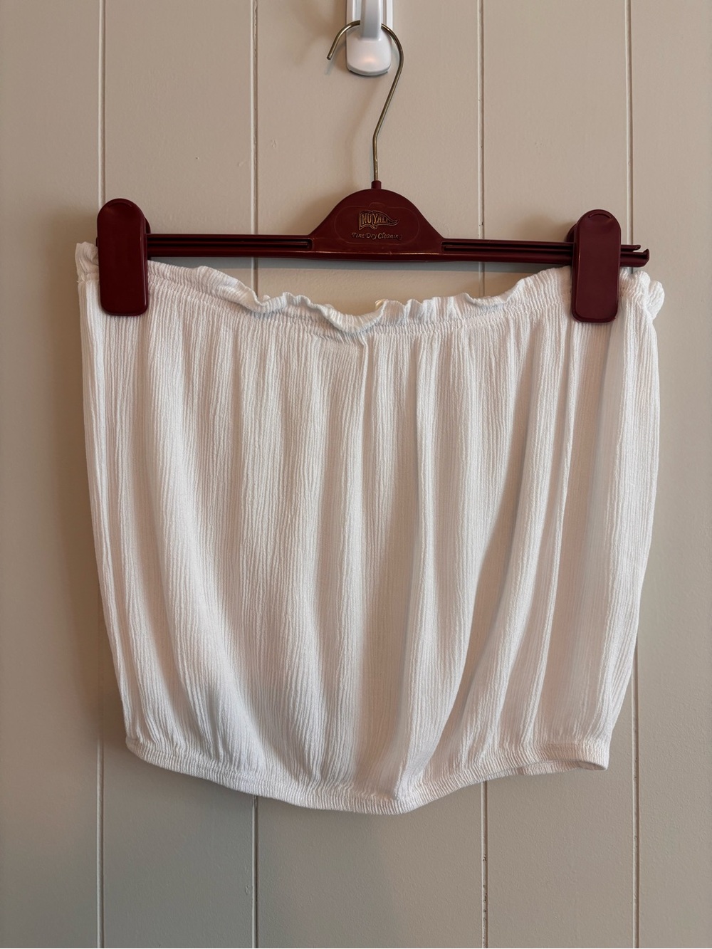 Elan White Elastic tube Top